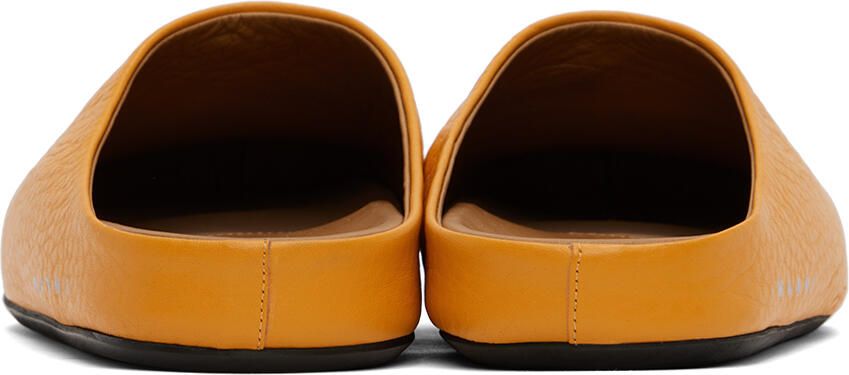 Marni Orange Fussbett Sabot Slippers