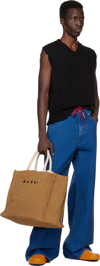 Marni Orange Fussbett Sabot Slippers - Picture 2