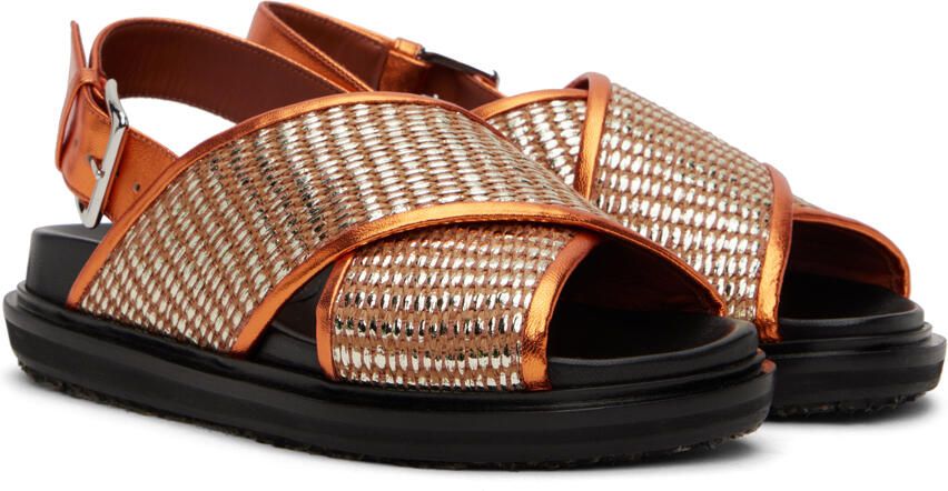 Marni Orange Fussbett Sandals - Picture 2