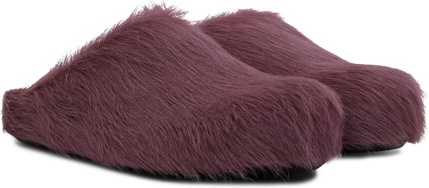 Marni Purple Calf-Hair Fussbett Sabot Loafers - Picture 2
