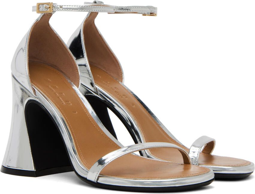 Marni Silver Block Heel Sandals - Picture 2