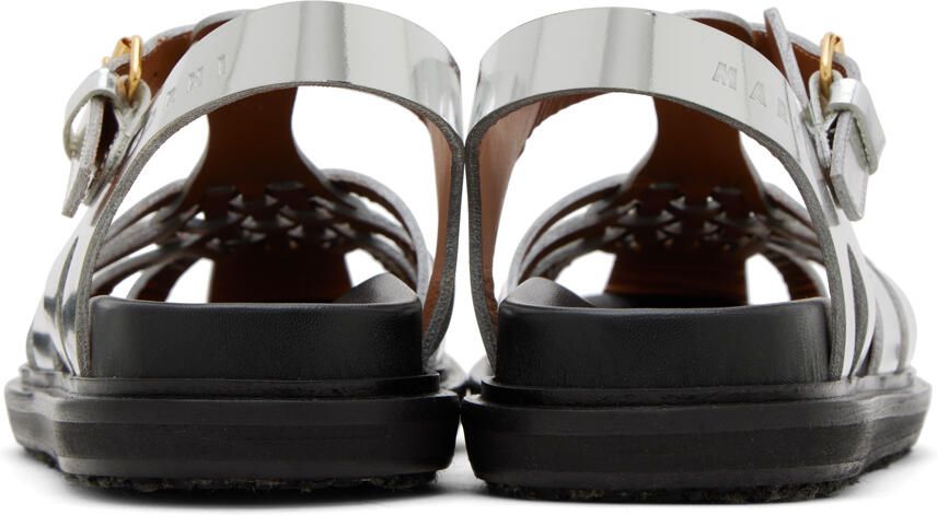 Marni Silver Fisherman's Sandals - Picture 5