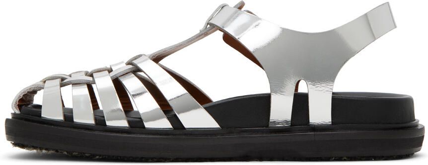 Marni Silver Fisherman's Sandals - Picture 3