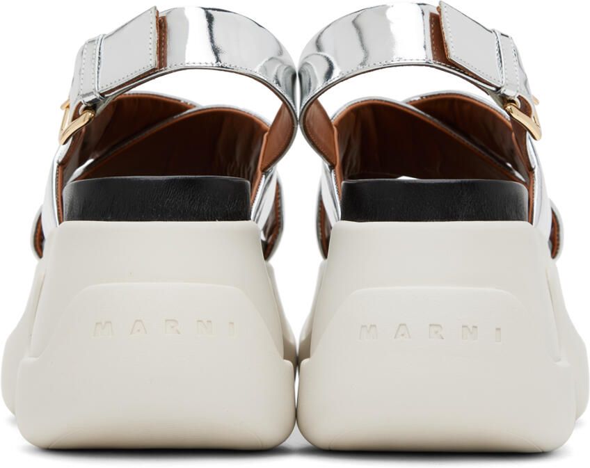 Marni Silver Fussbett Platform Sandals