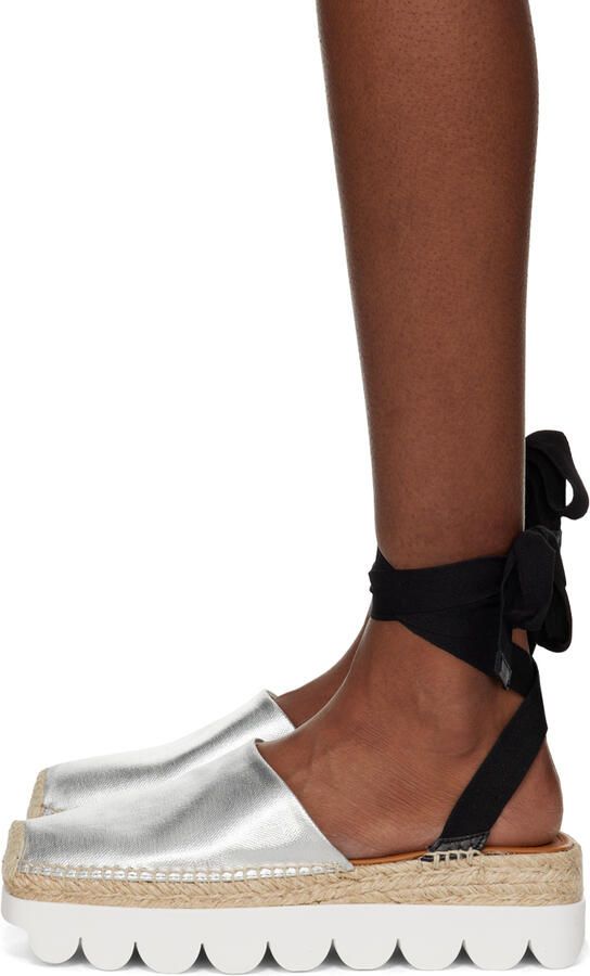 Marni Silver Platform Espadrilles