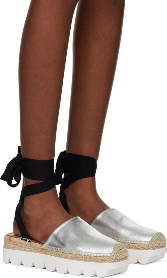 Marni Silver Platform Espadrilles - Picture 2