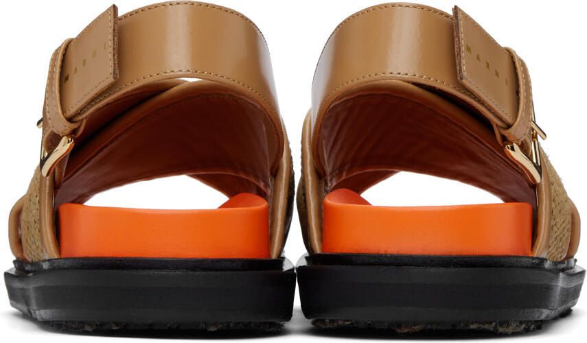 Marni Black & Brown Fussbett Sandals
