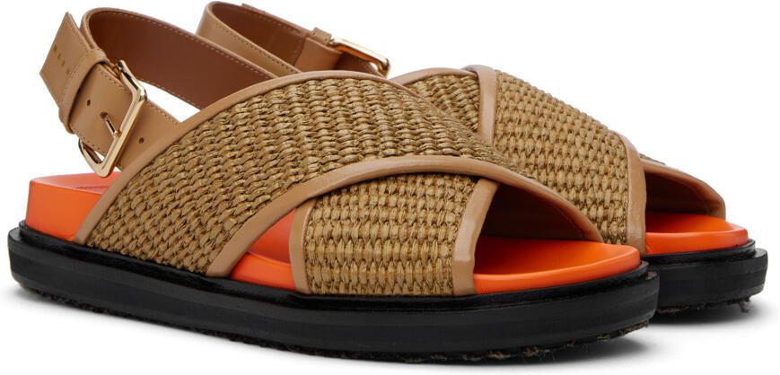 Marni Black & Brown Fussbett Sandals - Picture 2