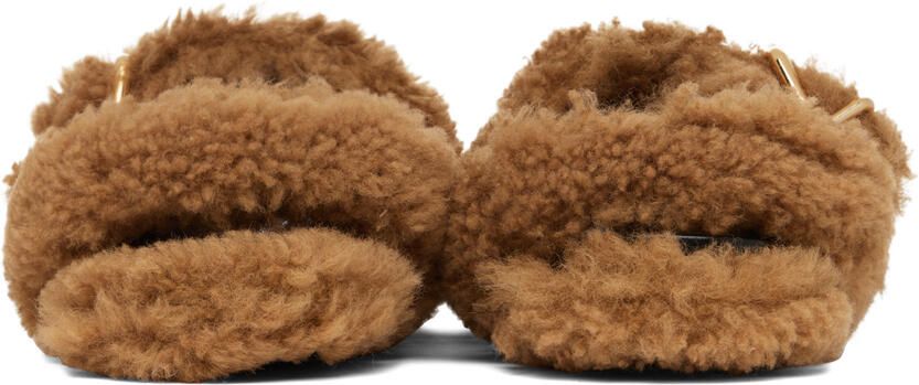 Marni Fussbett shearling sandals Brown - Picture 3