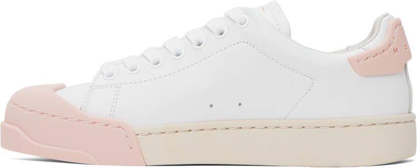 Marni White & Pink Dada Bumper Sneakers - Picture 3