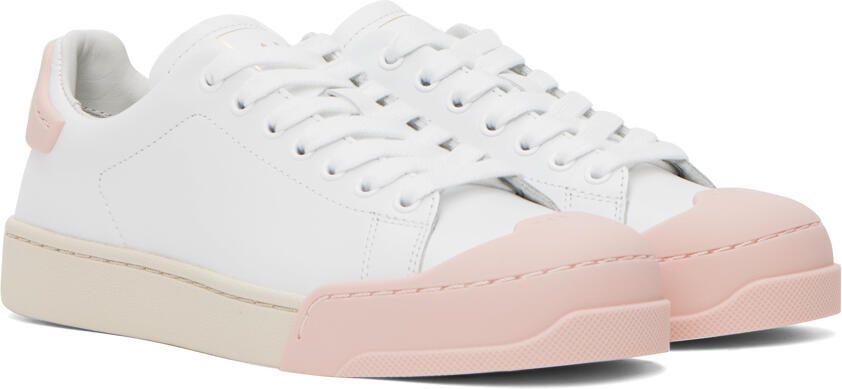 Marni White & Pink Dada Bumper Sneakers - Picture 2