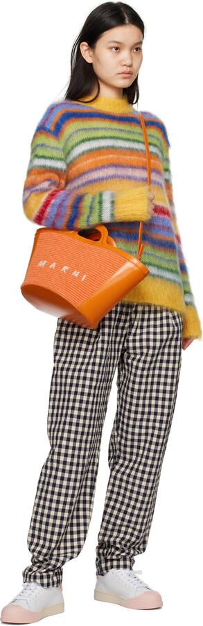 Marni White & Pink Dada Bumper Sneakers - Picture 4