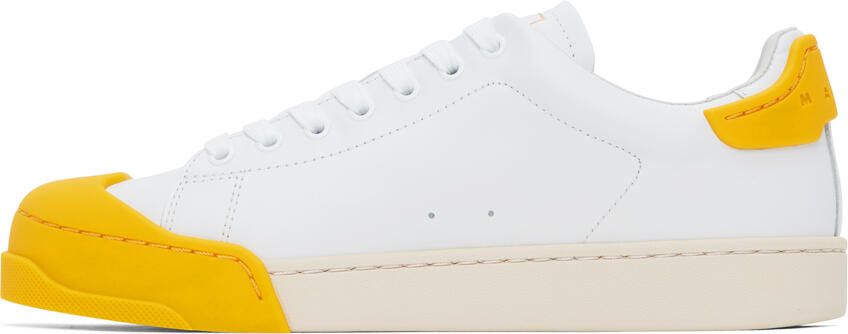Marni White & Yellow Dada Bumper Sneakers - Picture 3