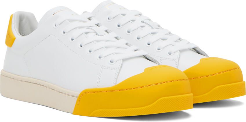 Marni White & Yellow Dada Bumper Sneakers - Picture 2