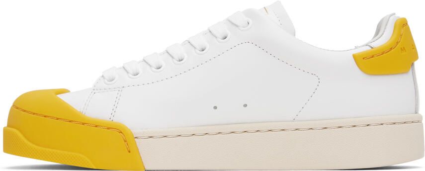 Marni White & Yellow Dada Bumper Sneakers - Picture 3