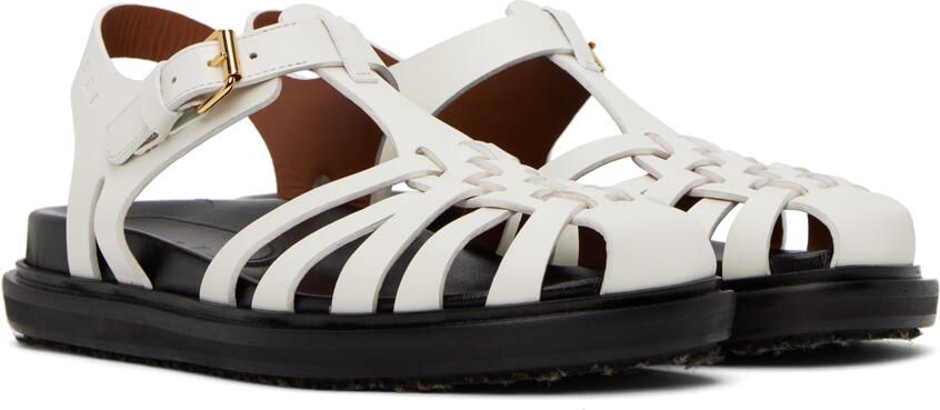 Marni White Fisherman Sandals - Picture 2
