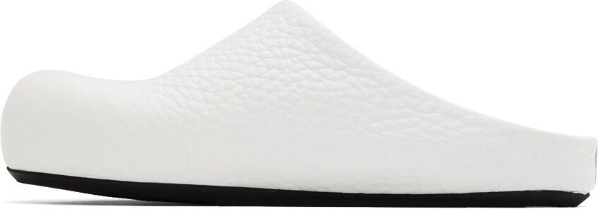 Marni logo-print leather mules White - Picture 3