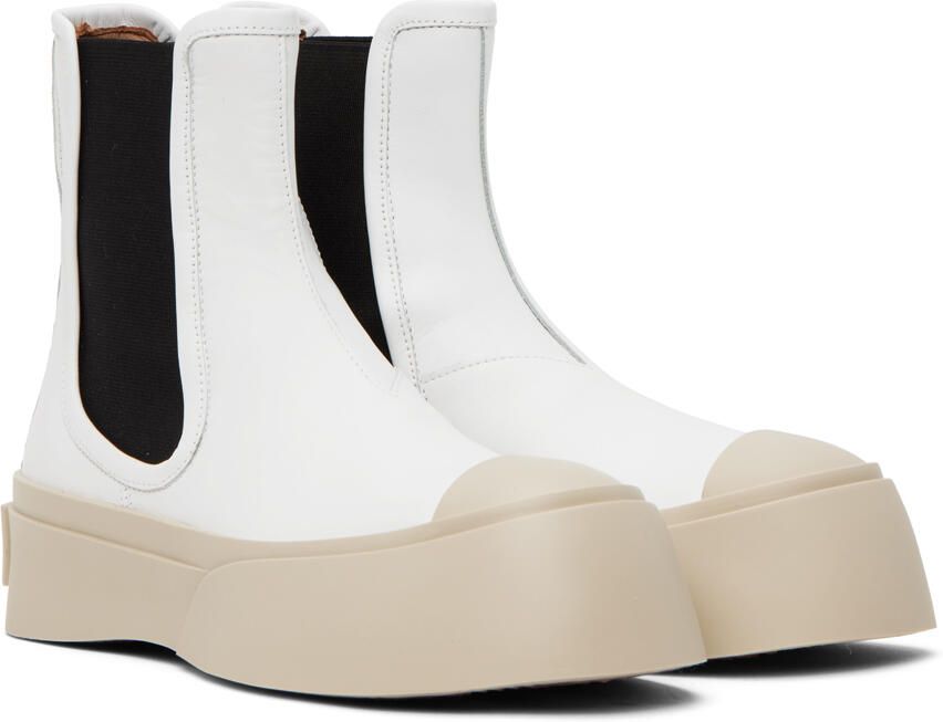Marni White Pablo Chelsea Boots - Picture 2