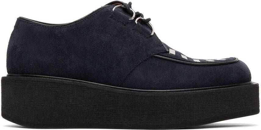 Marni Navy Suede Creeper Derbys - Picture 3