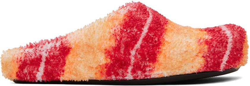 Marni Orange & Red Fussbet Sabot Loafers - Picture 5