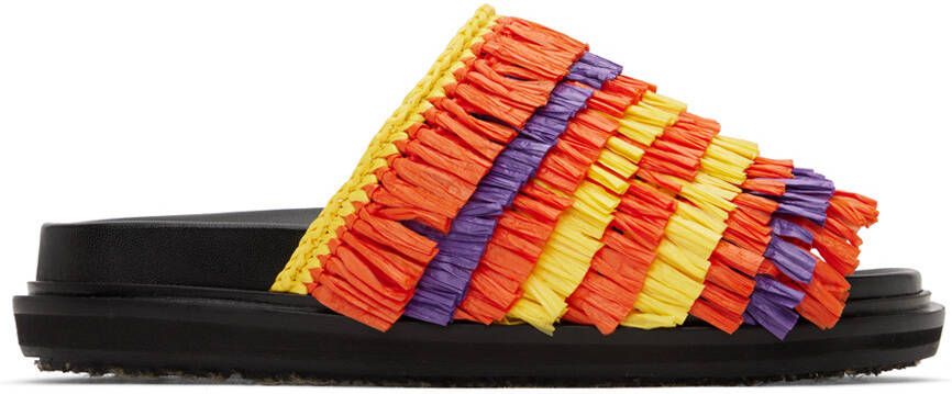 Marni Orange & Yellow Fussbett Sandals - Picture 2