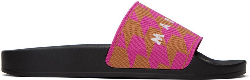 Marni Pink Logo Sandals