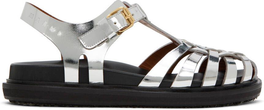 Marni Silver Fisherman's Sandals - Picture 2