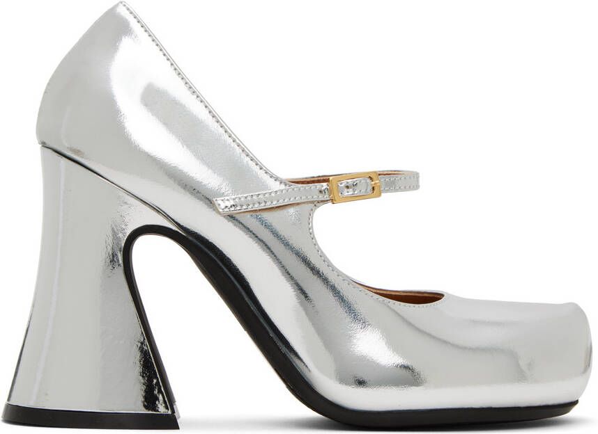 Marni Silver Mary Jane Heels - Picture 4