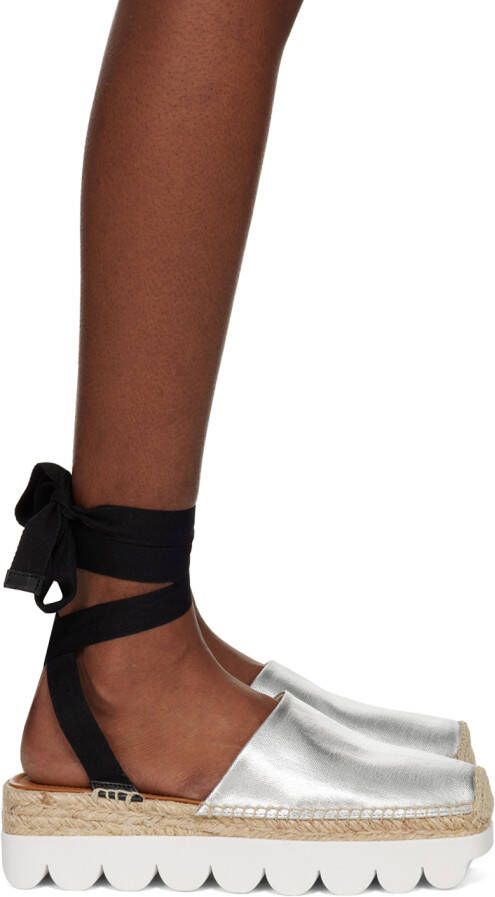 Marni Silver Platform Espadrilles - Picture 3