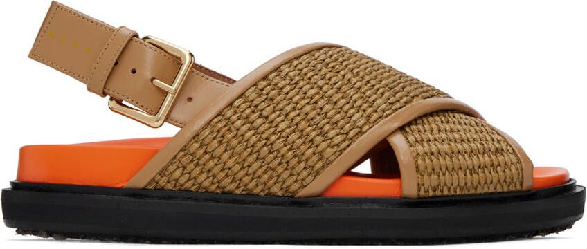 Marni Black & Brown Fussbett Sandals - Picture 5