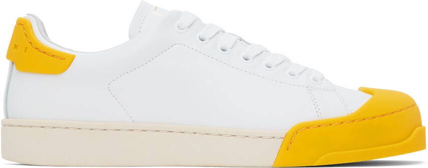 Marni White & Yellow Dada Bumper Sneakers - Picture 4