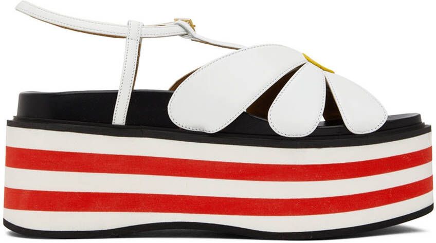 Marni White Daisy Flat Sandals