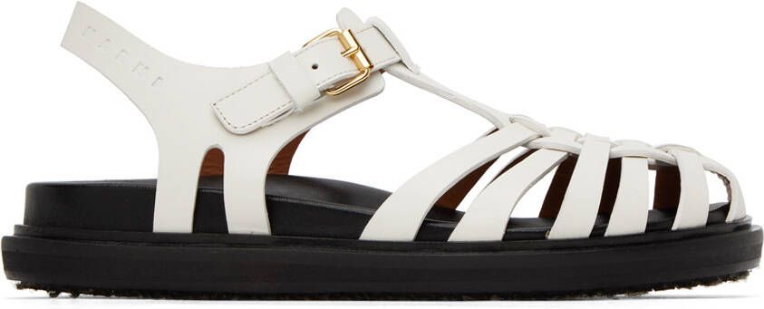 Marni White Fisherman Sandals - Picture 5