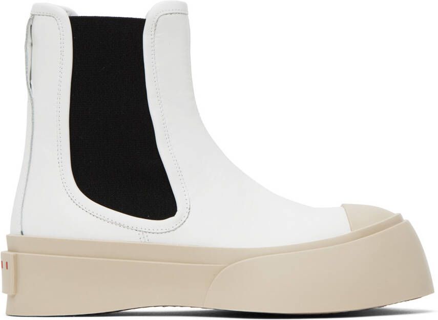 Marni White Pablo Chelsea Boots - Picture 5