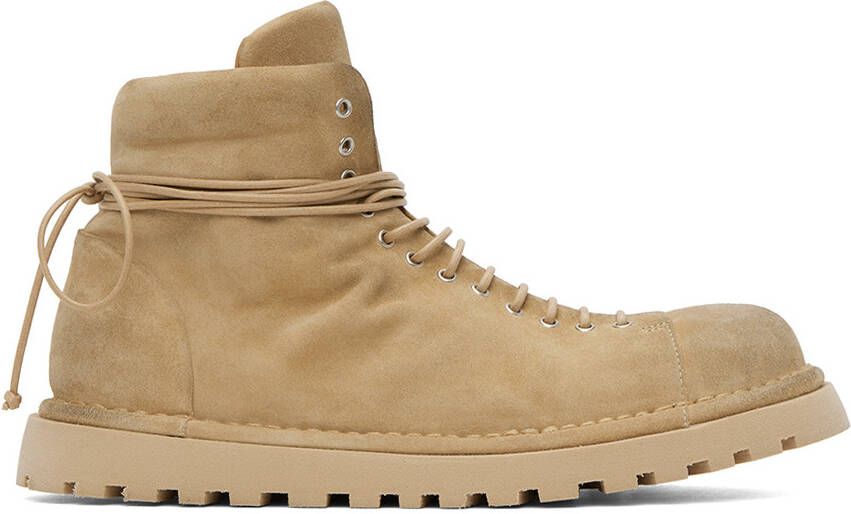 Marsèll Beige Gomme Pallottola Pomice Boots - Picture 5