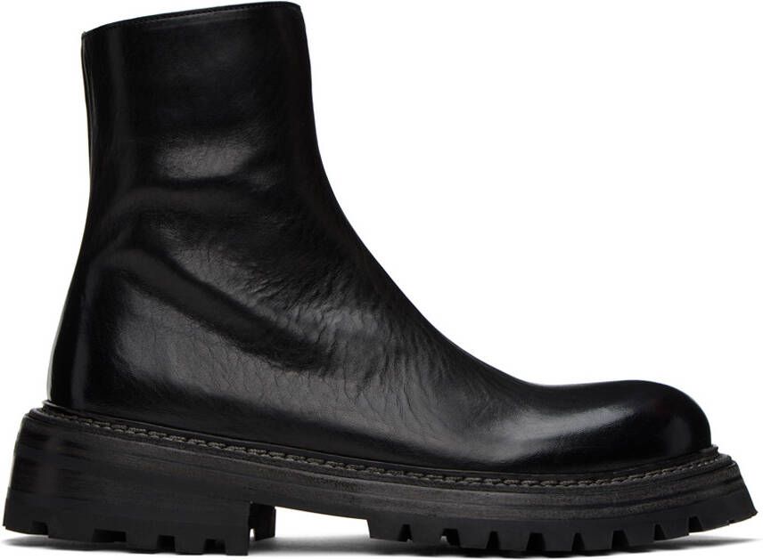 Marsèll Black Carrucola Zip-Up Boots - Picture 3