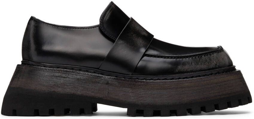 Marsèll Black Quadrarmato Loafers - Picture 4