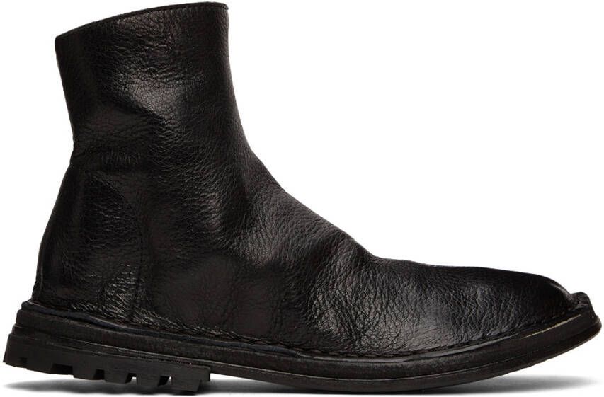 Marsèll Black Tronchetto Fungaccio Zip Ankle Boots