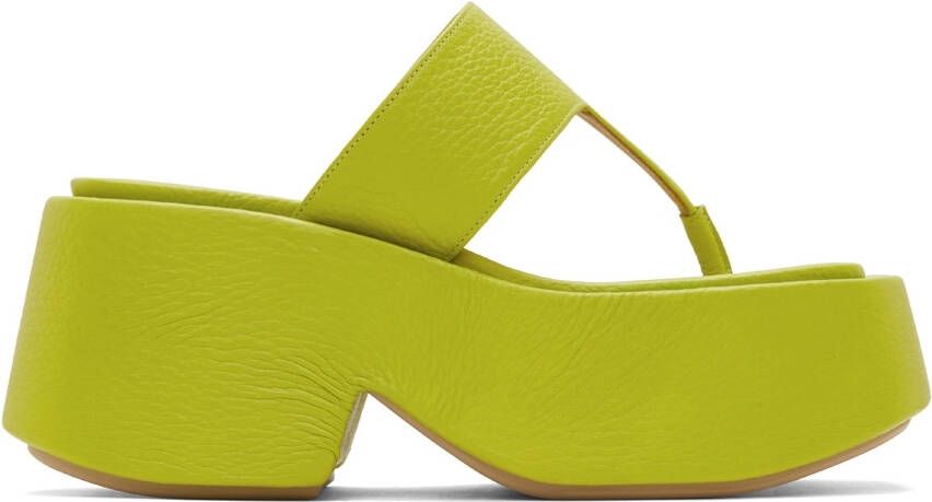 Marsèll Green Zeppo Infradito Wedge Sandals - Picture 5
