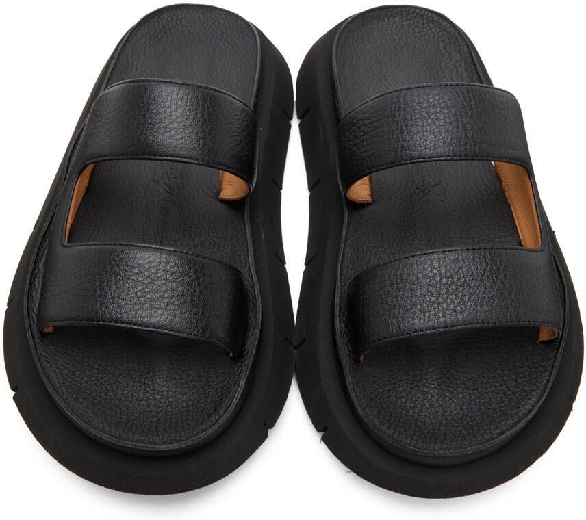 Marsèll Black Intagliato Sandals