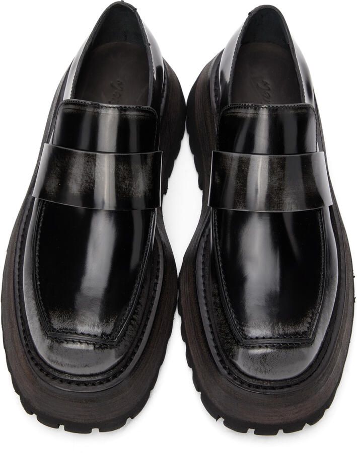 Marsèll Black Quadrarmato Loafers