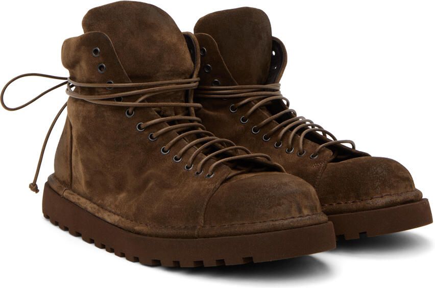 Marsèll Brown Suede Lace-Up Boots - Picture 3