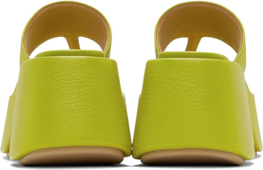 Marsèll Green Zeppo Infradito Wedge Sandals