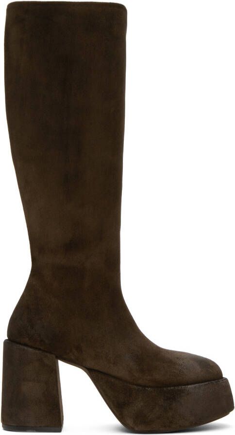 Marsèll SSENSE Exclusive Brown Tacplat Boots