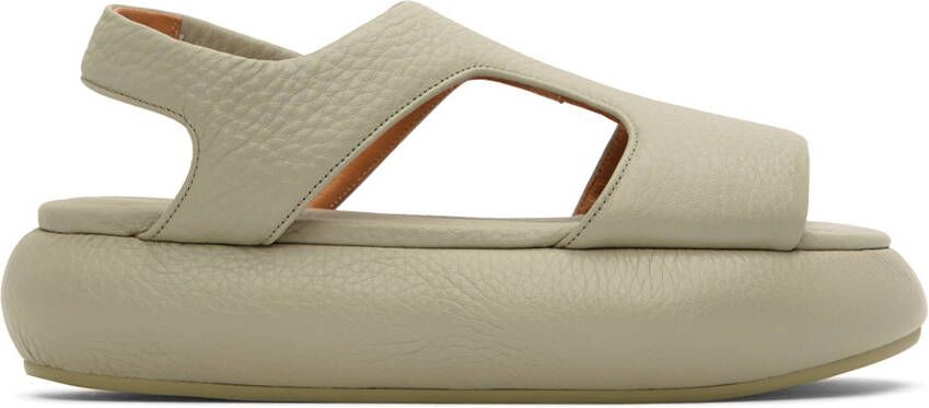 Marsèll SSENSE Exclusive Green Ciambellona Sandals