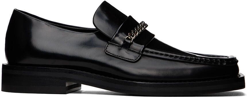 Martine Rose Black Square Toe Loafers - Picture 5