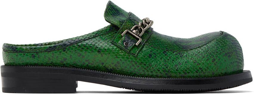 Martine Rose Green Chain Mules - Picture 6