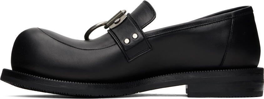 Martine Rose Black Bulb Toe Ring Loafers - Picture 3