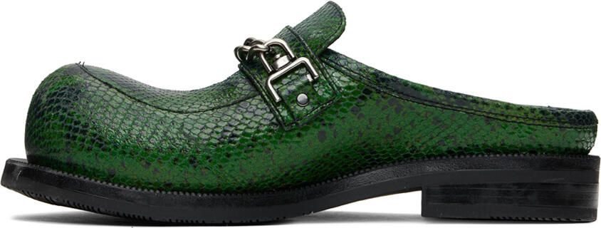 Martine Rose Green Chain Mules - Picture 7