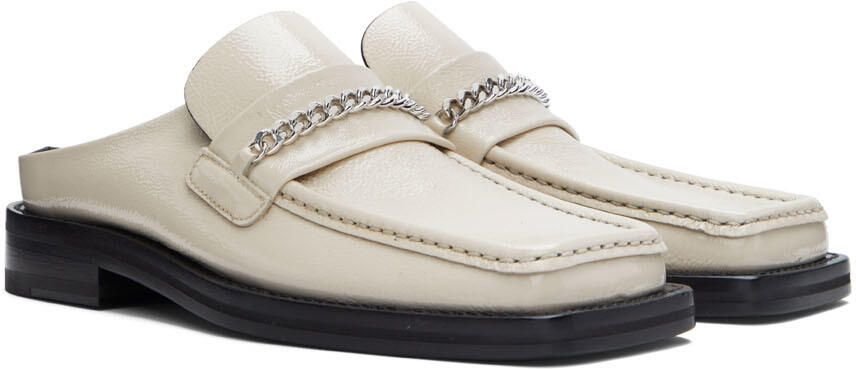 Martine Rose Off-White Square Toe Loafers - Picture 2